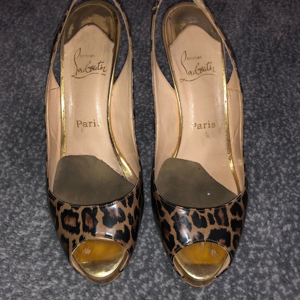Christian Louboutin Leopard Slingback Sandal - Picture 3 of 5